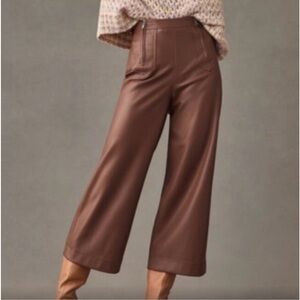 Anthropologie Avec Les fillies faux leather pants with two front zippers, US 4.